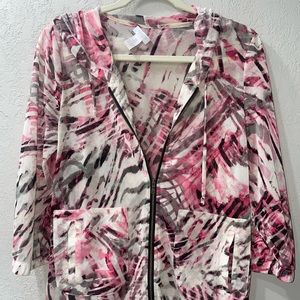 weekend by chicos mesh zip up